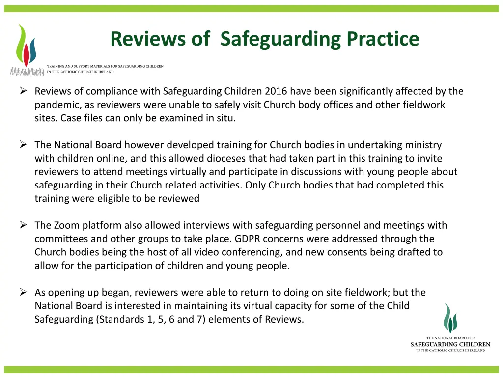 reviews of safeguarding practice