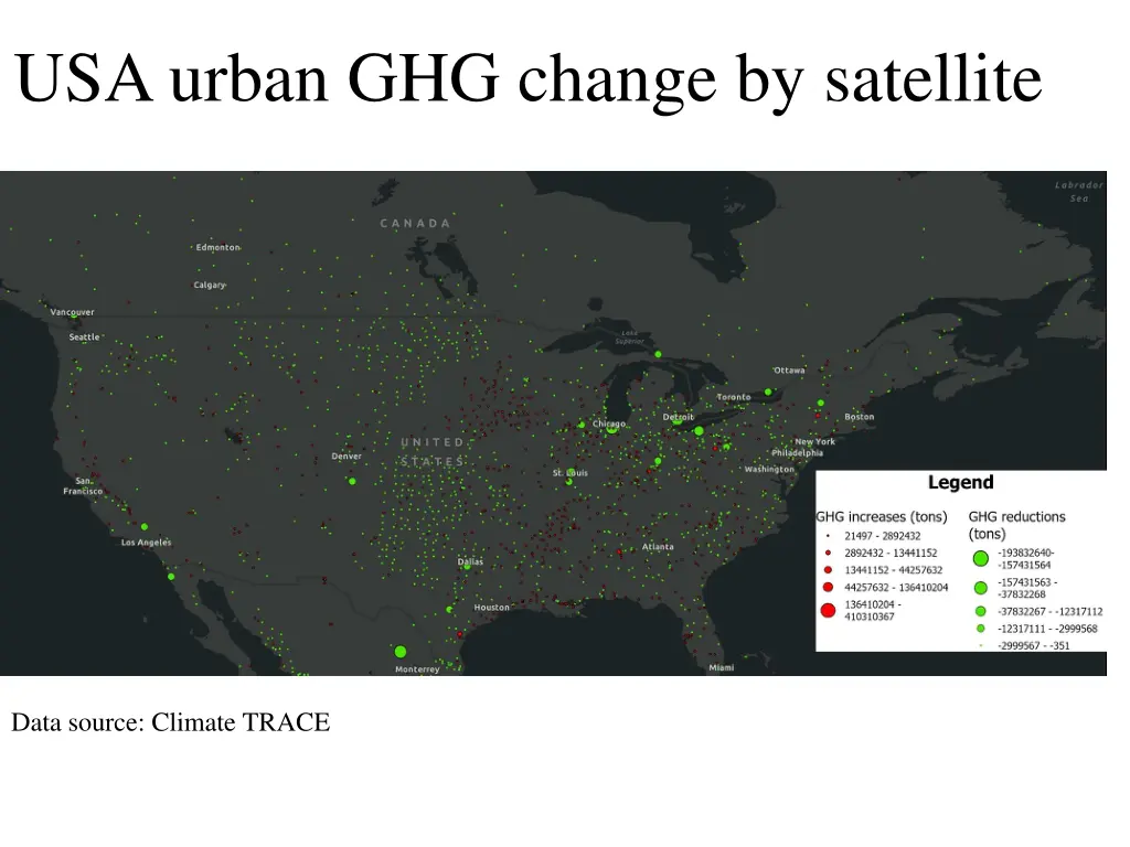 usa urban ghg change by satellite