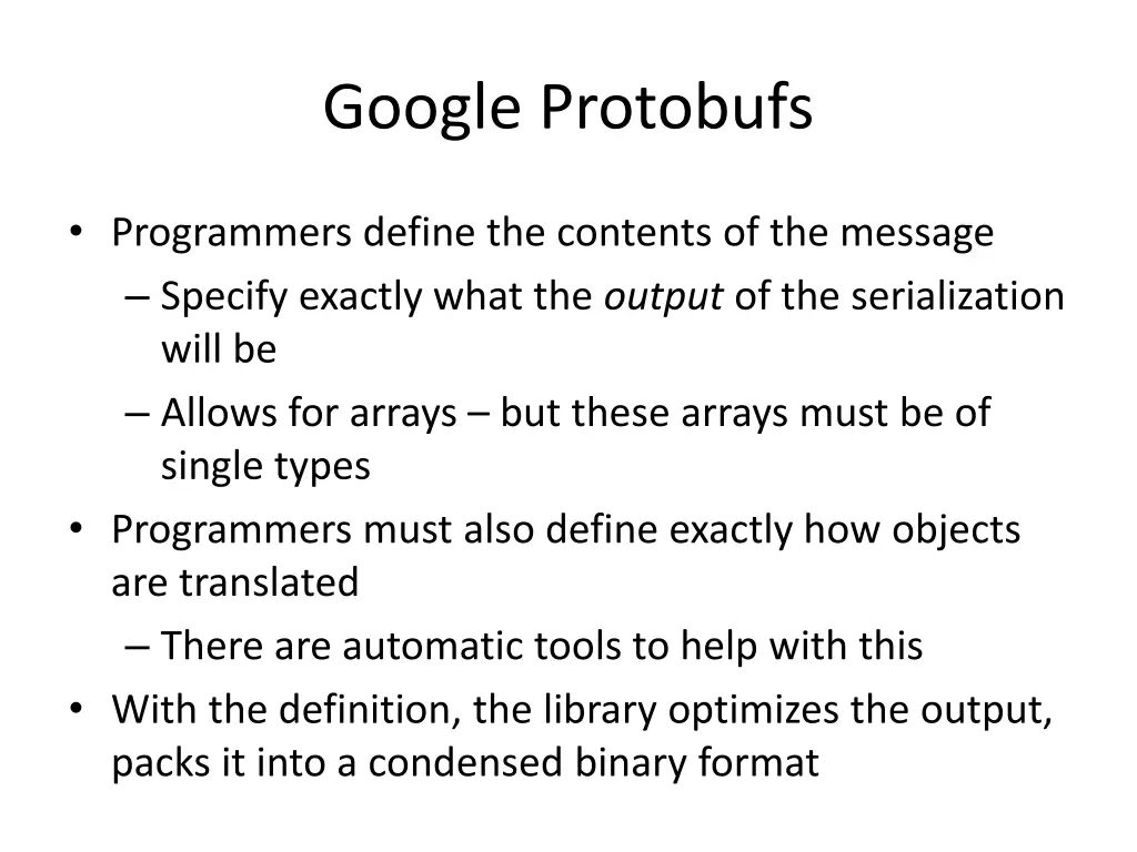 google protobufs