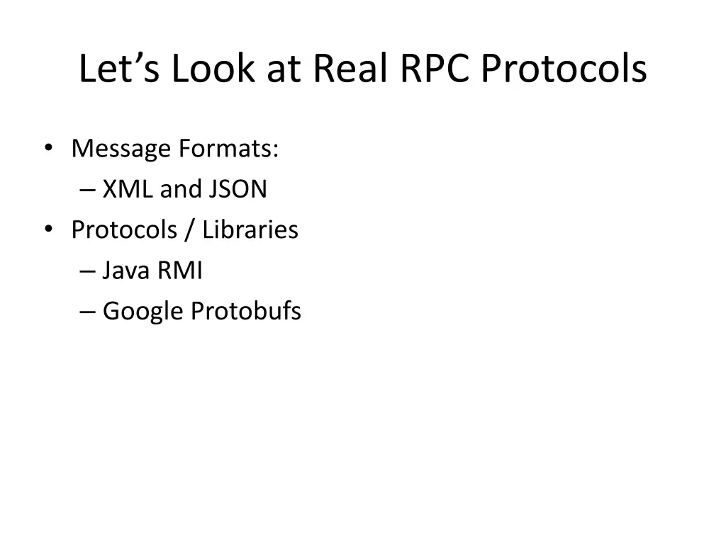 let s look at real rpc protocols