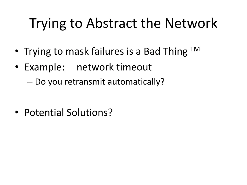 trying to abstract the network