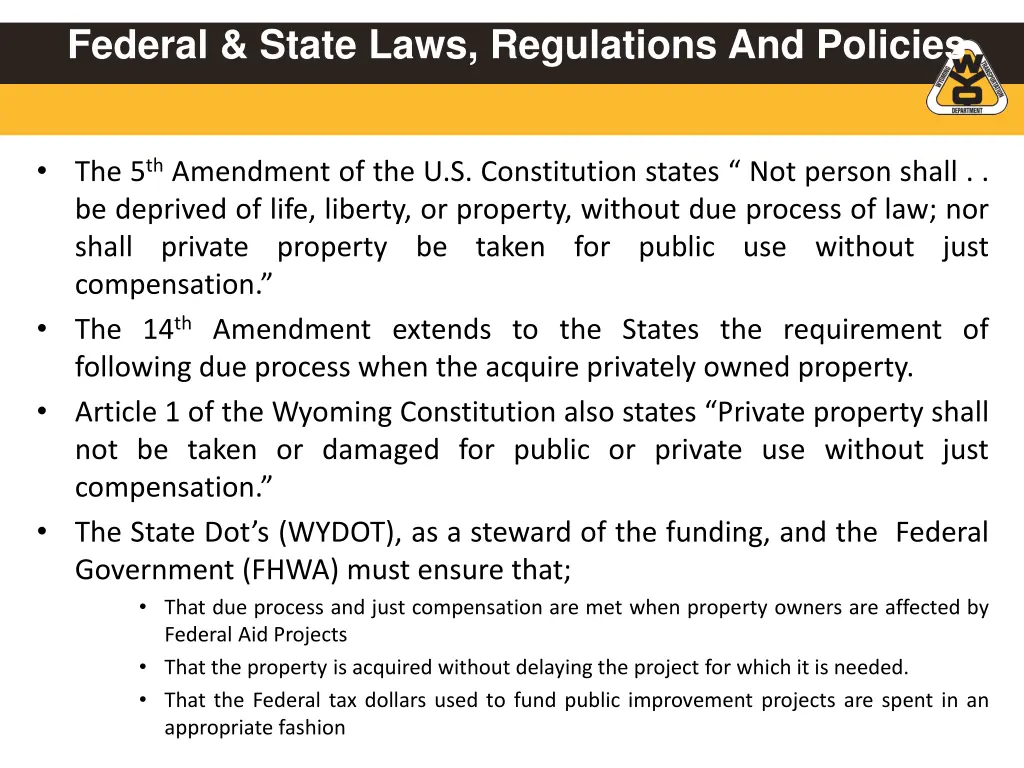 federal state laws regulations and policies