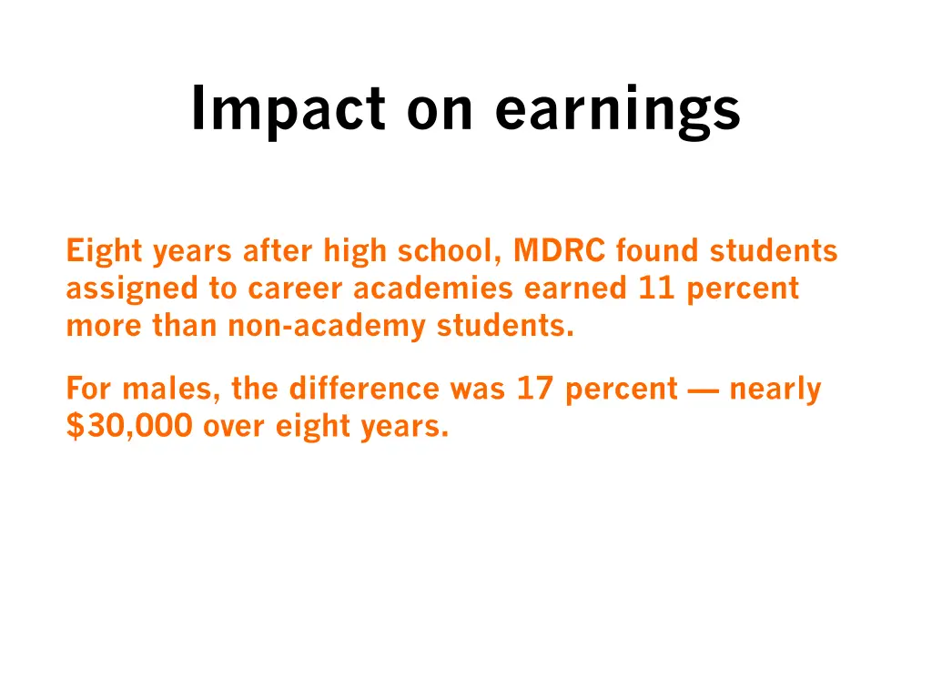 impact on earnings
