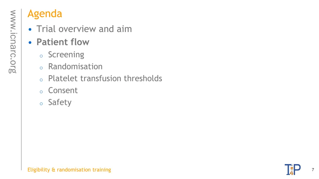 agenda trial overview and aim patient flow