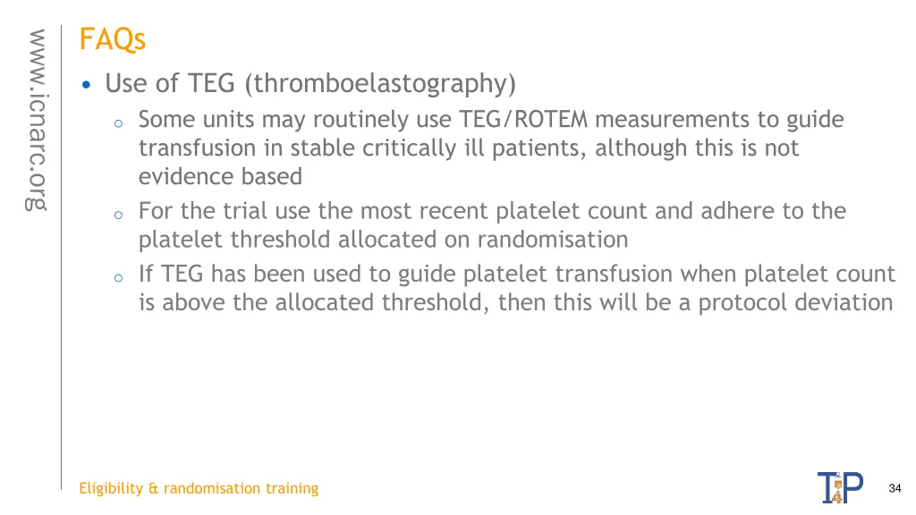 faqs use of teg thromboelastography o some units