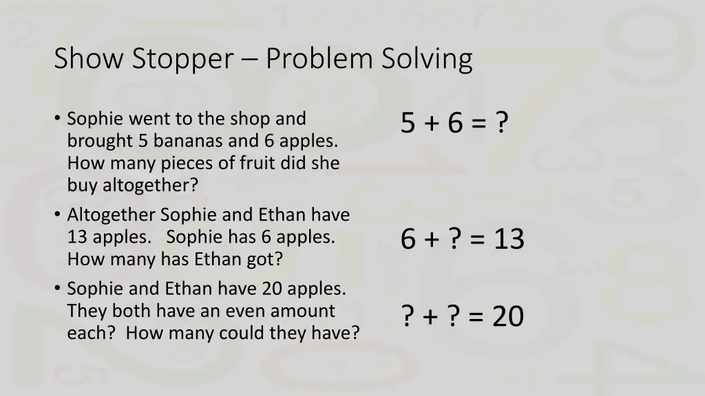 show stopper problem solving