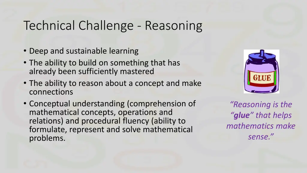 technical challenge reasoning