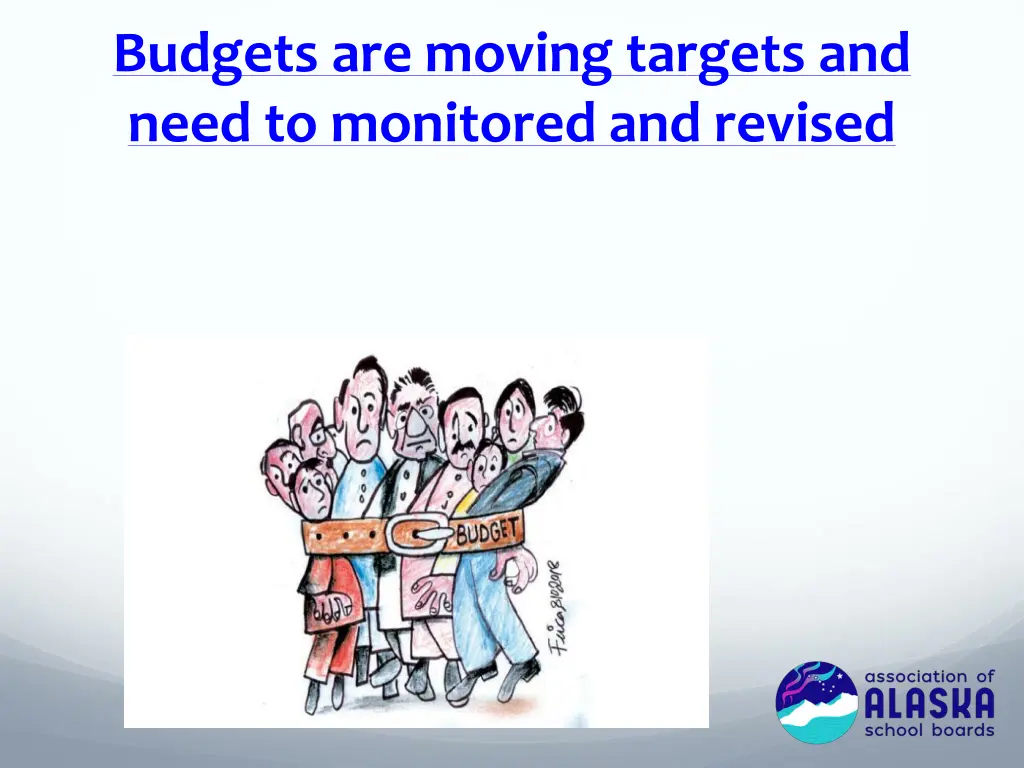 budgets are moving targets and need to monitored