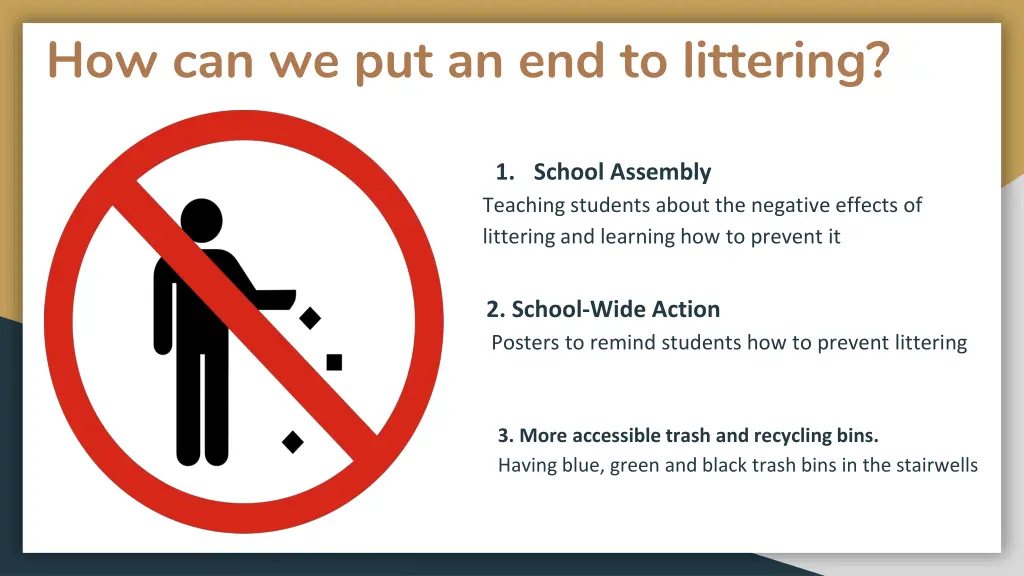 how can we put an end to littering