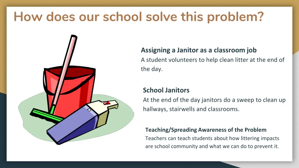 how does our school solve this problem