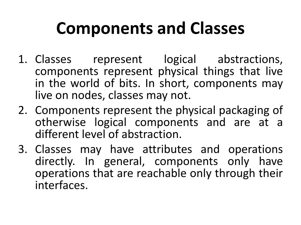 components and classes 1