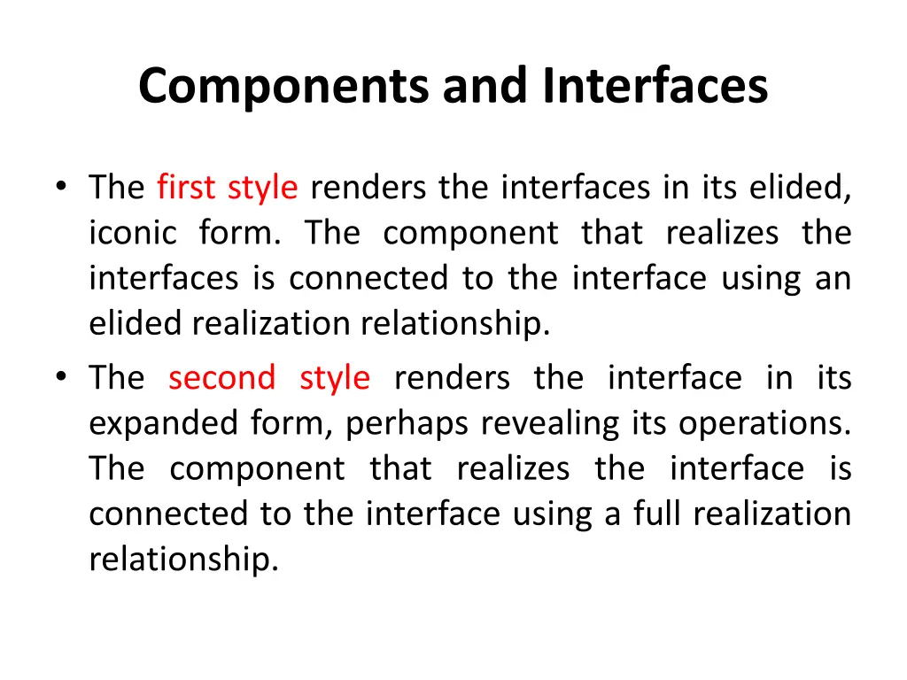 components and interfaces 1