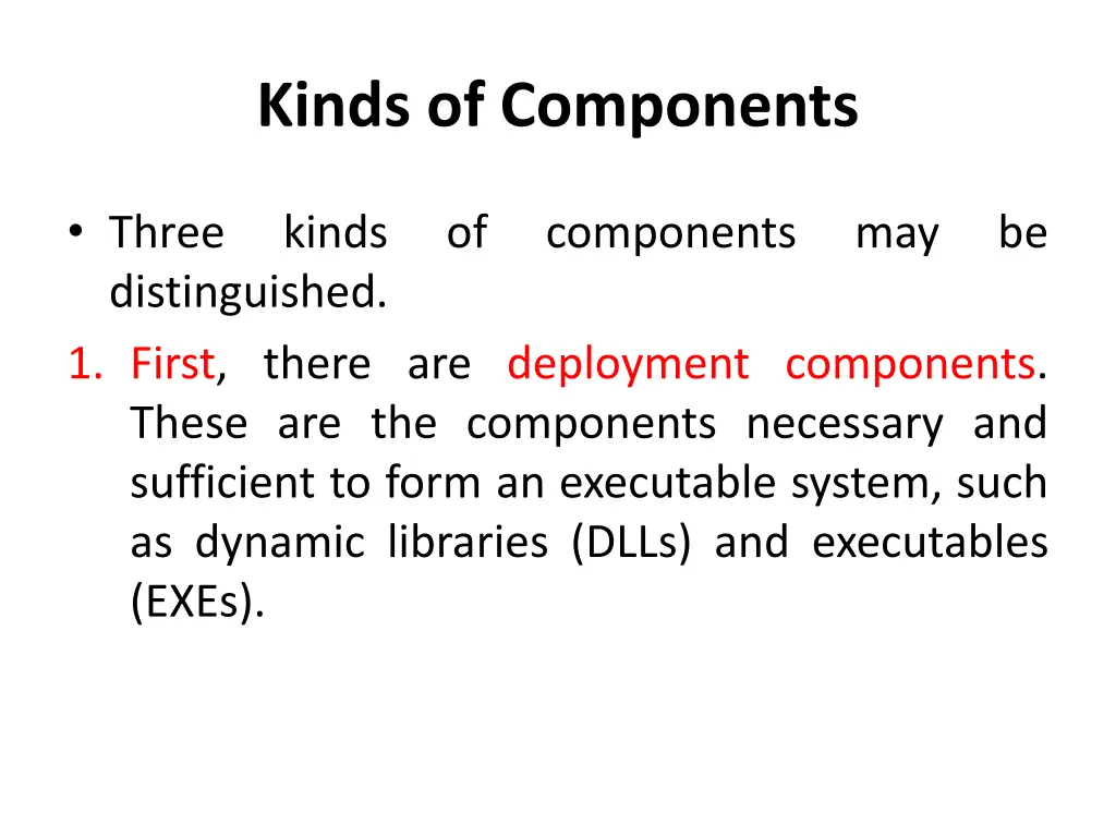 kinds of components