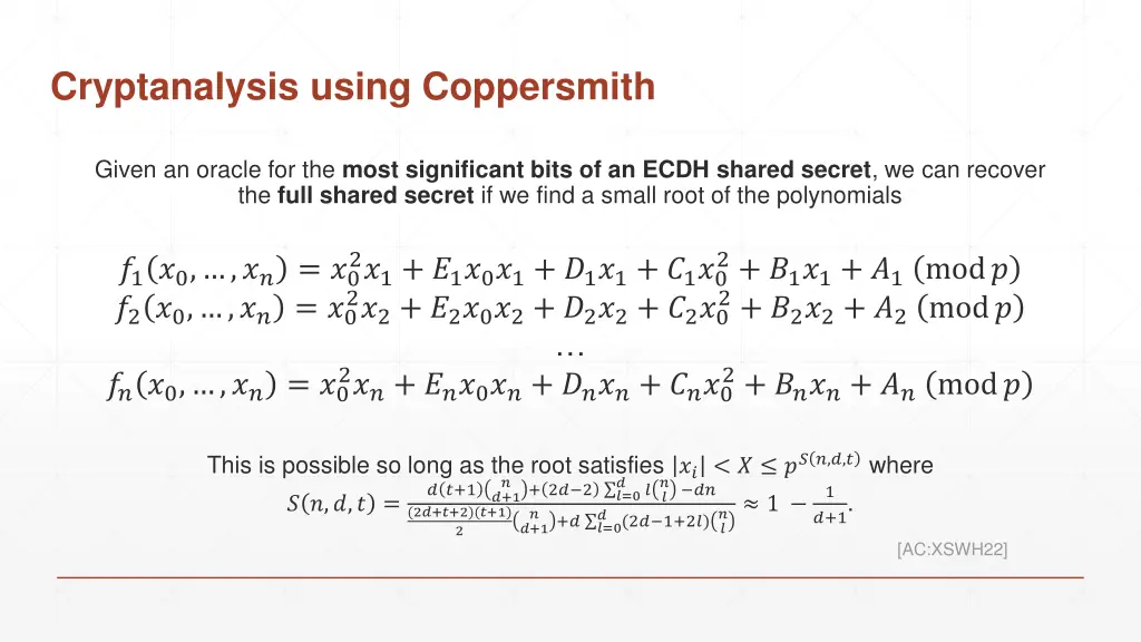 cryptanalysis using coppersmith 3