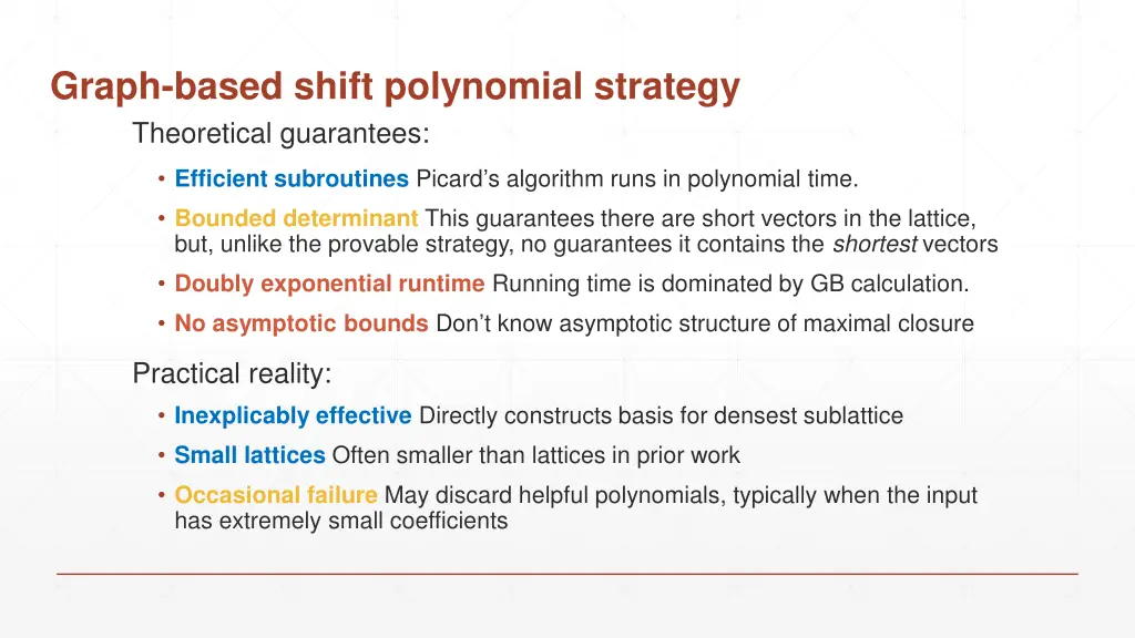 graph based shift polynomial strategy 1