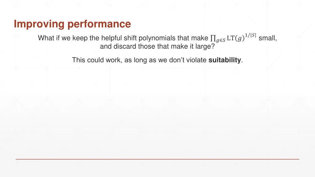 improving performance
