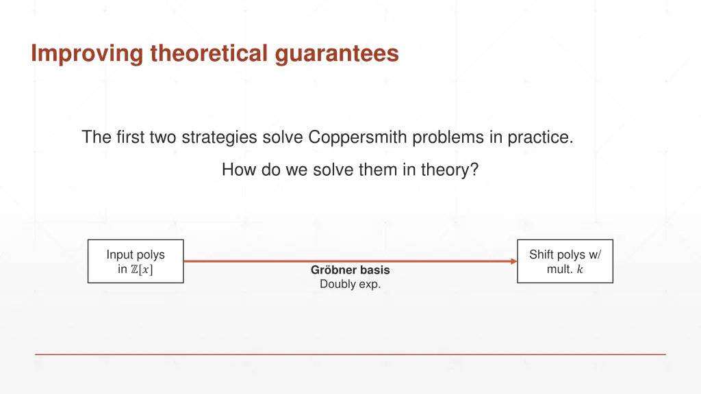improving theoretical guarantees
