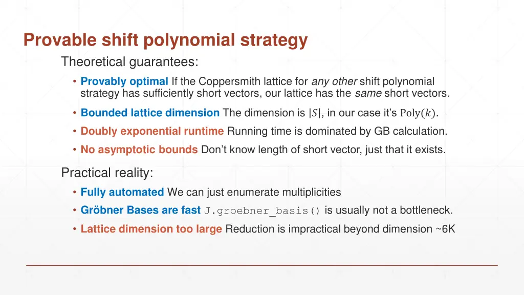 provable shift polynomial strategy 1