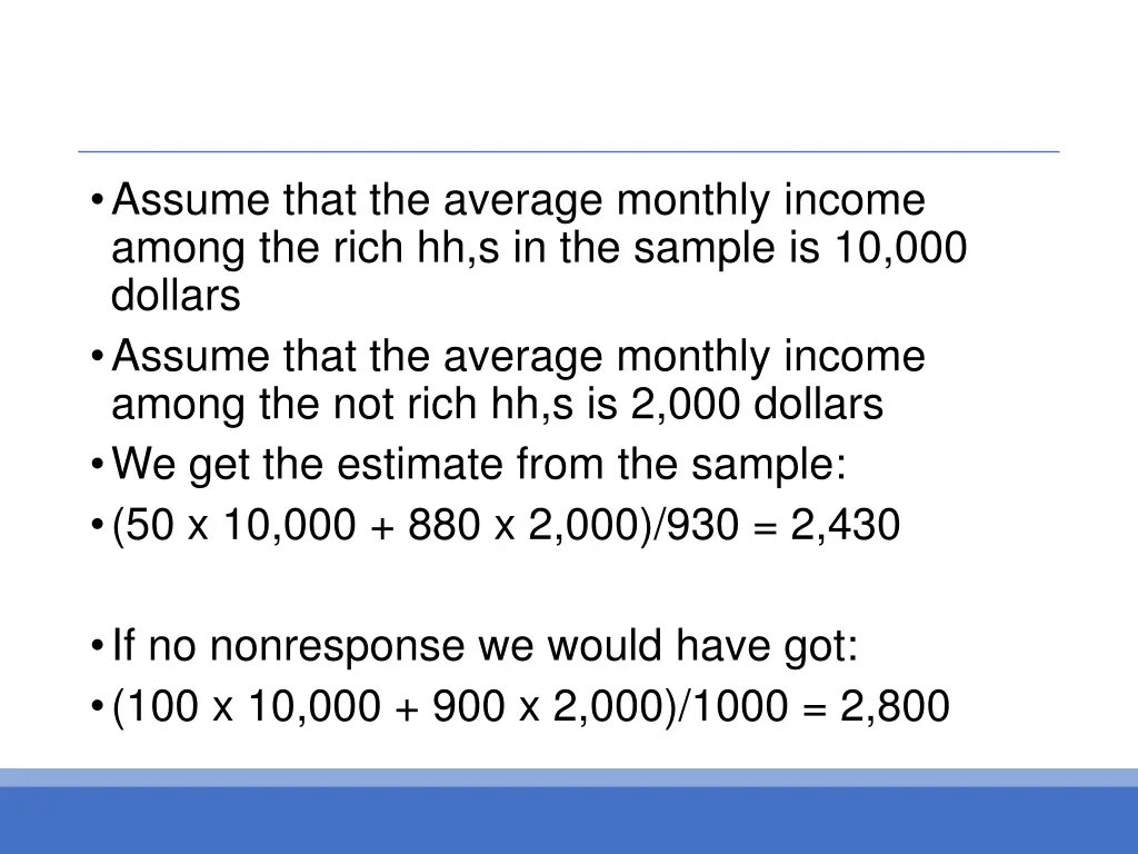 assume that the average monthly income among