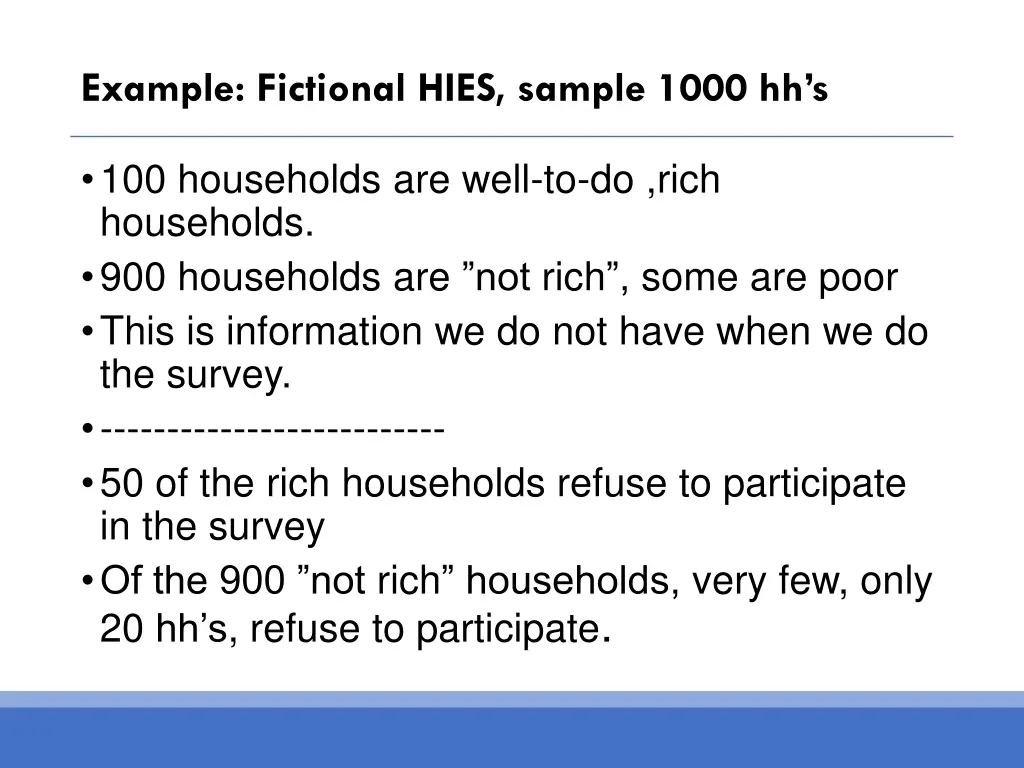 example fictional hies sample 1000 hh s