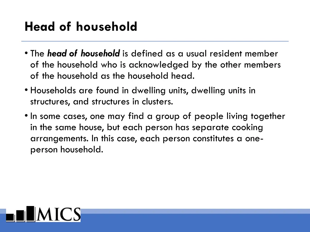 head of household