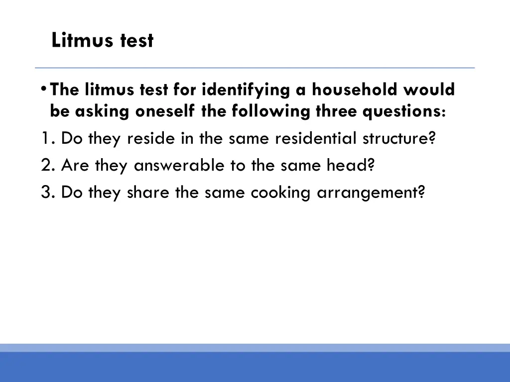 litmus test