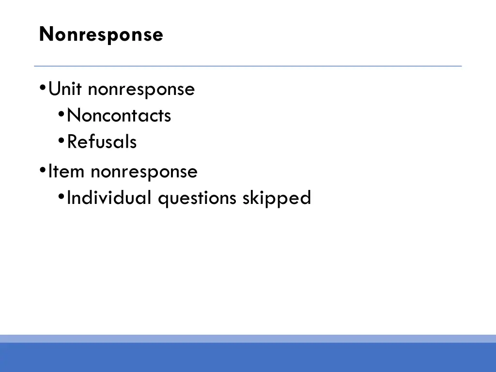 nonresponse