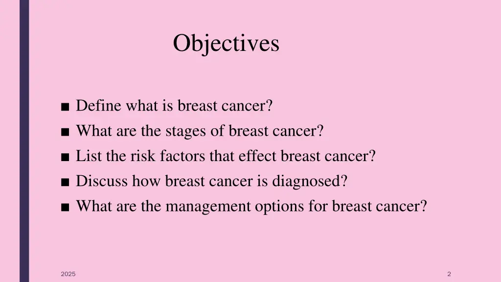 objectives