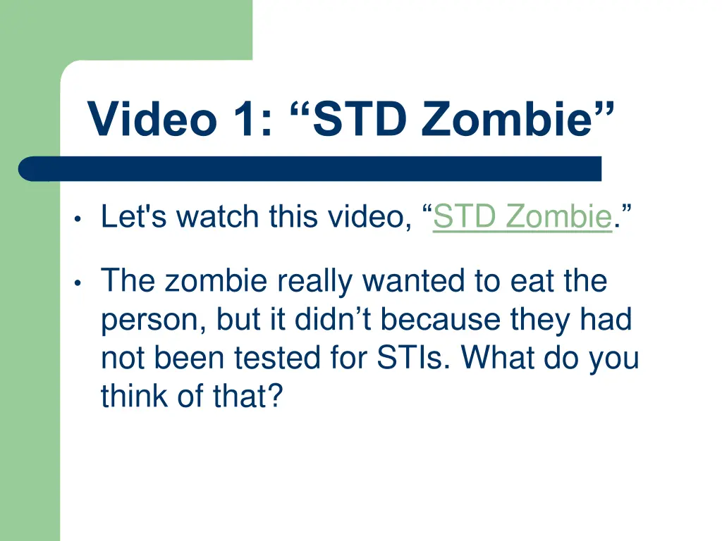 video 1 std zombie
