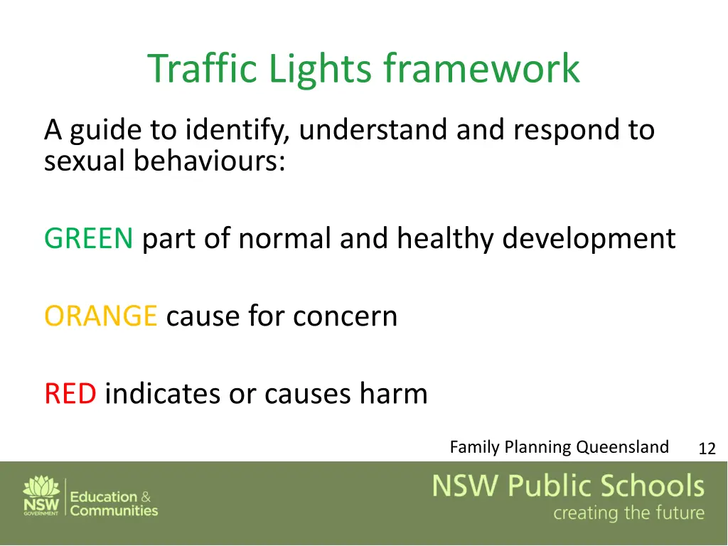 traffic lights framework