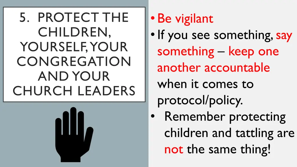 5 protect the children yourself your congregation