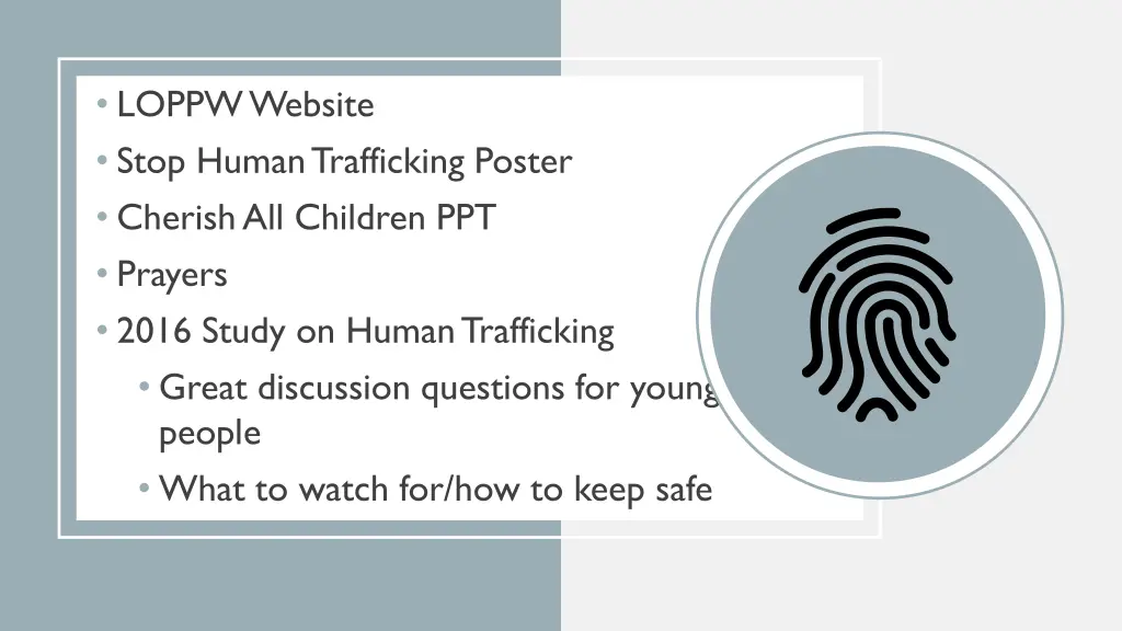 loppw website stop human trafficking poster