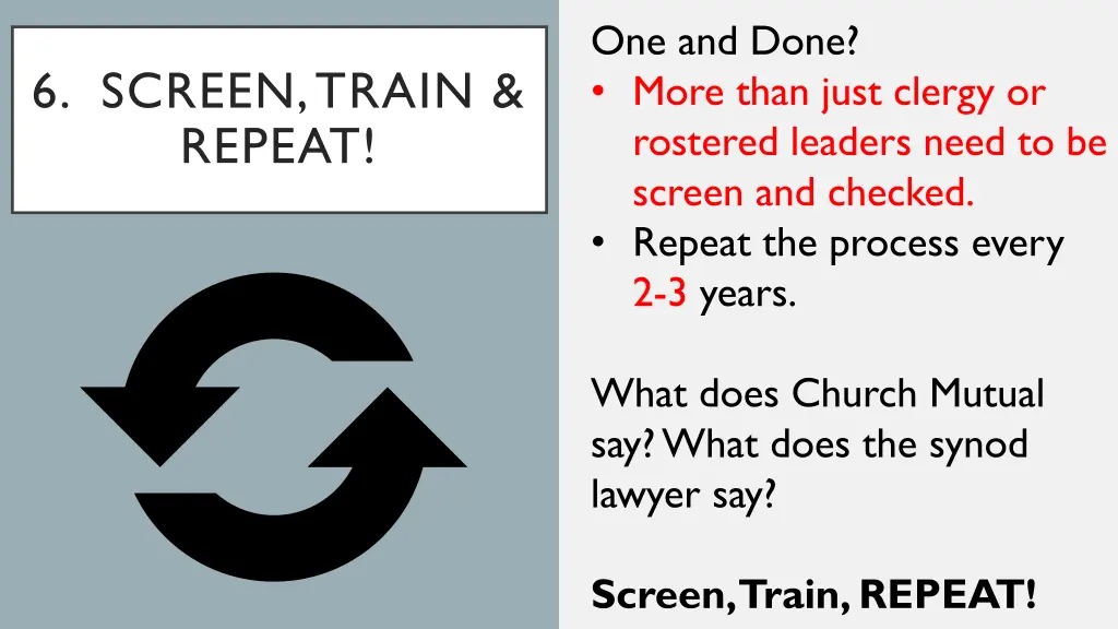 one and done more than just clergy or rostered