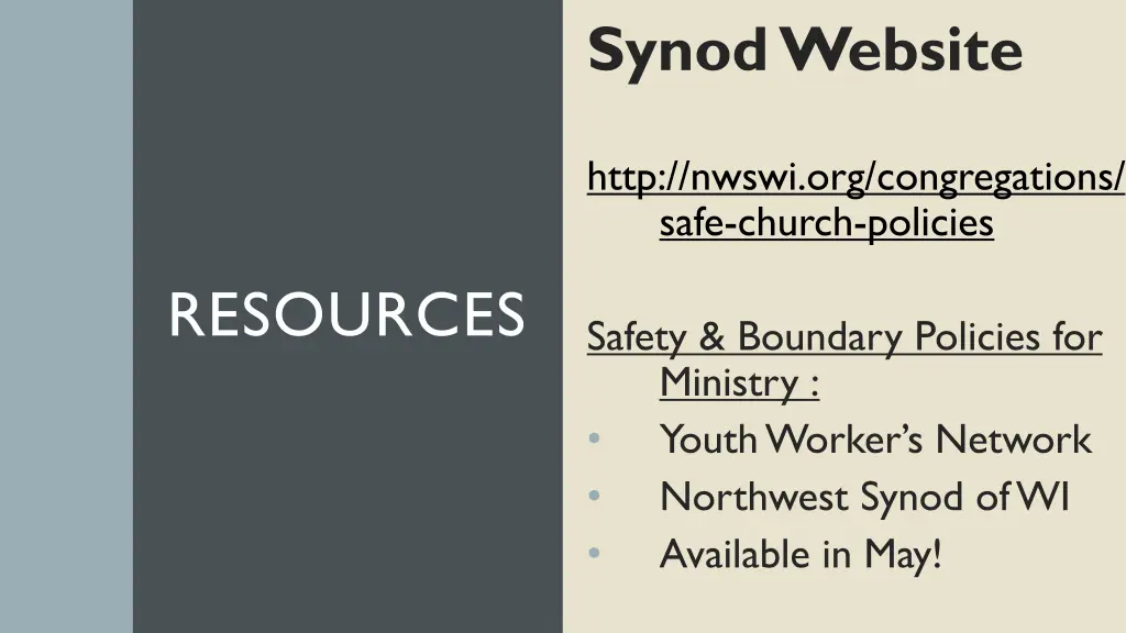 synod website