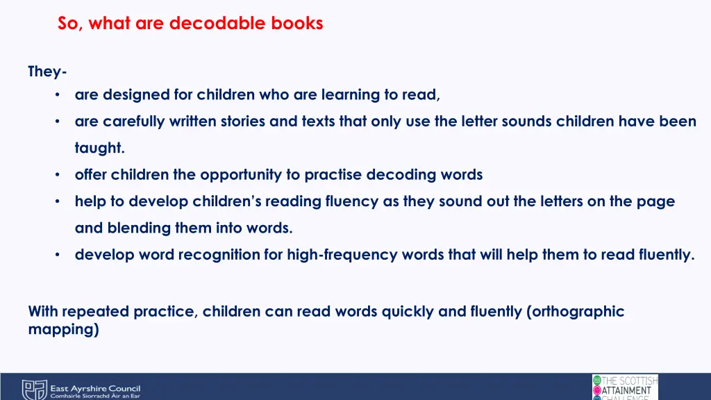 so what are decodable books