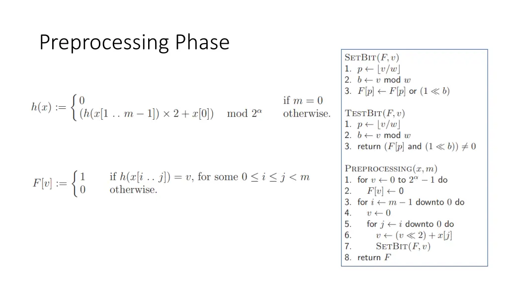 preprocessing phase