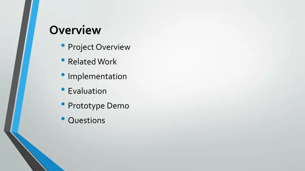 overview project overview related work