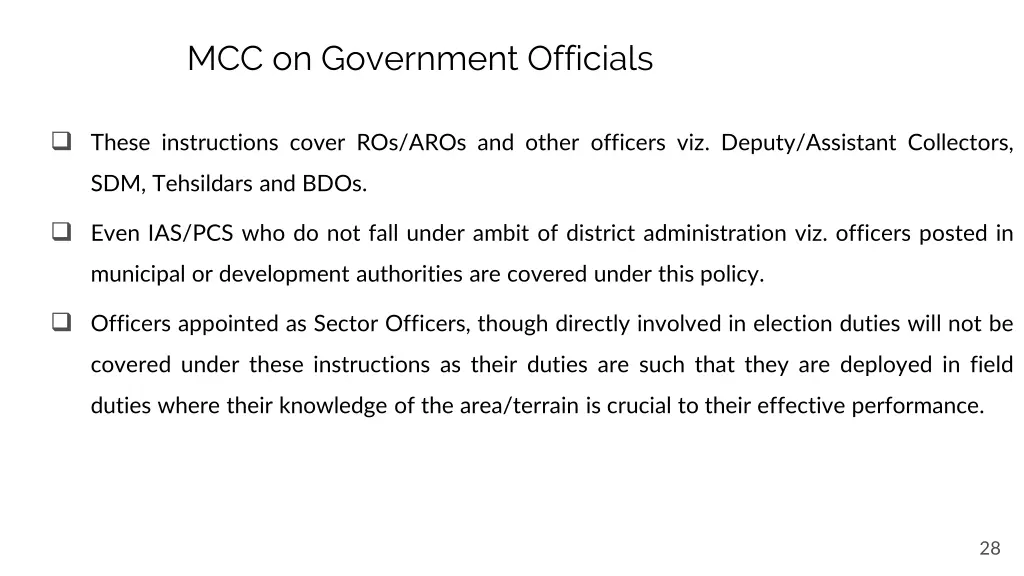 mcc on government officials 1