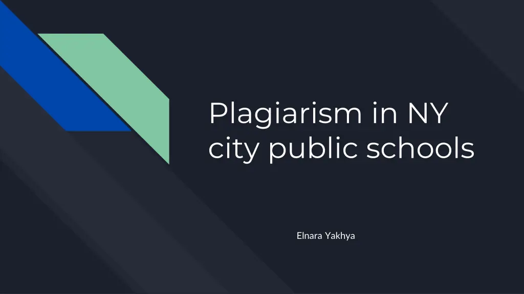 plagiarism in ny city public schools