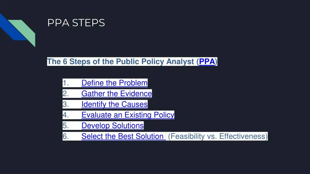 ppa steps