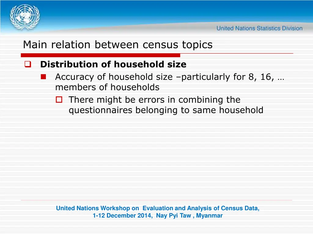main relation between census topics 1