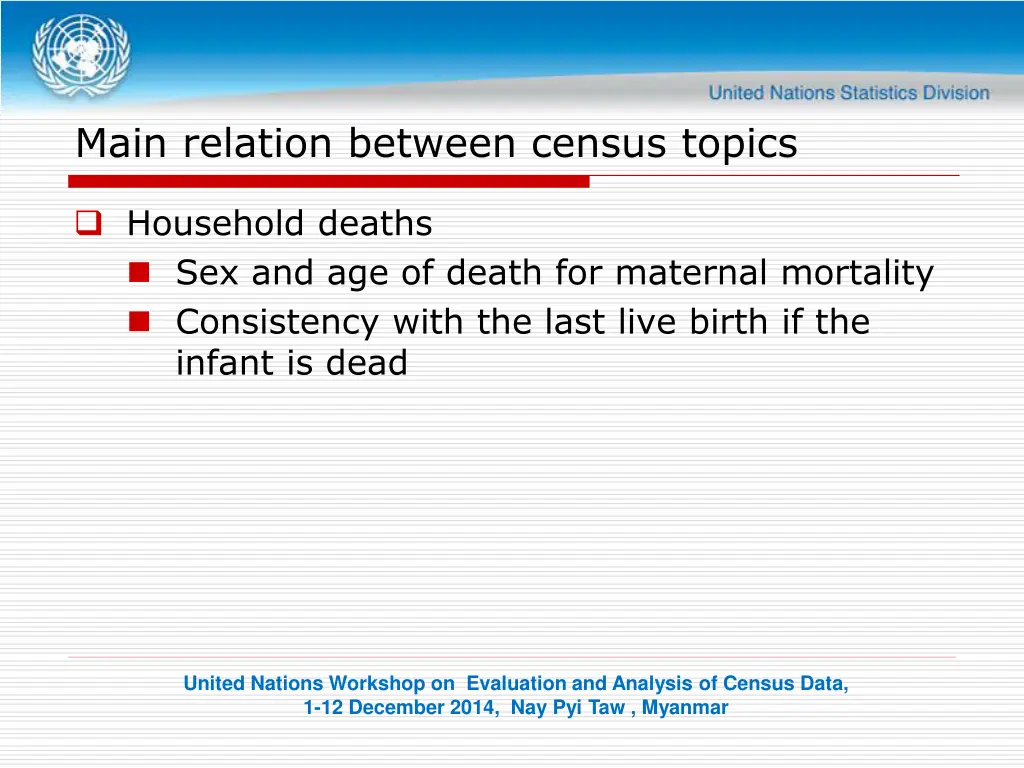 main relation between census topics 4