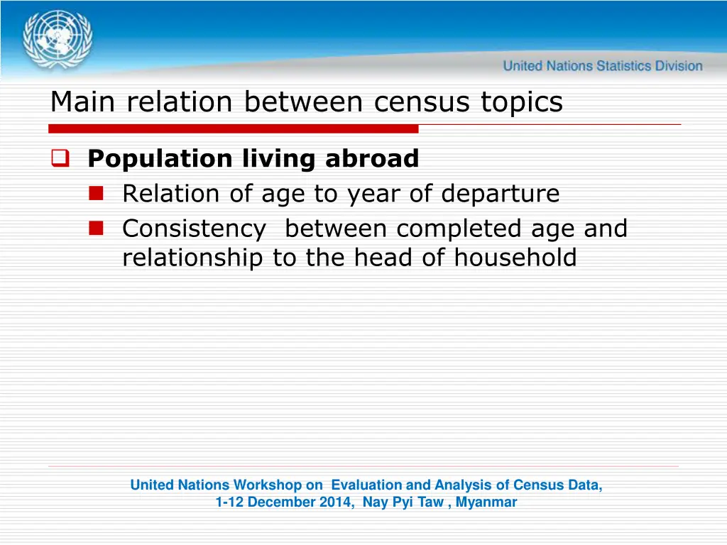 main relation between census topics 9