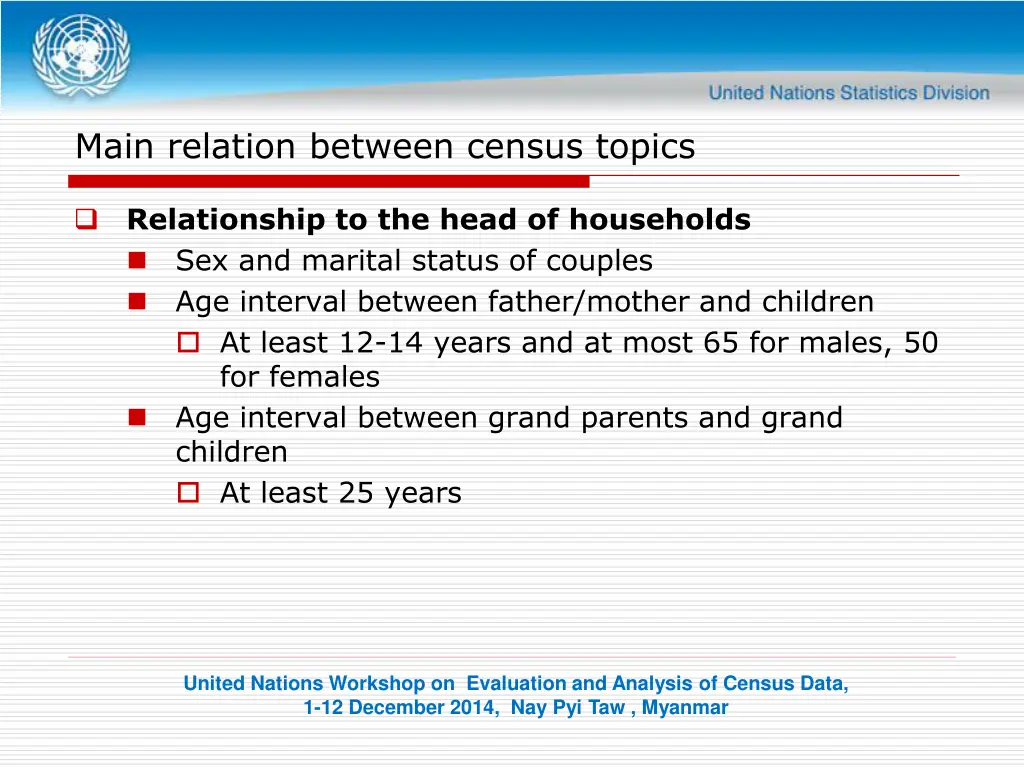 main relation between census topics