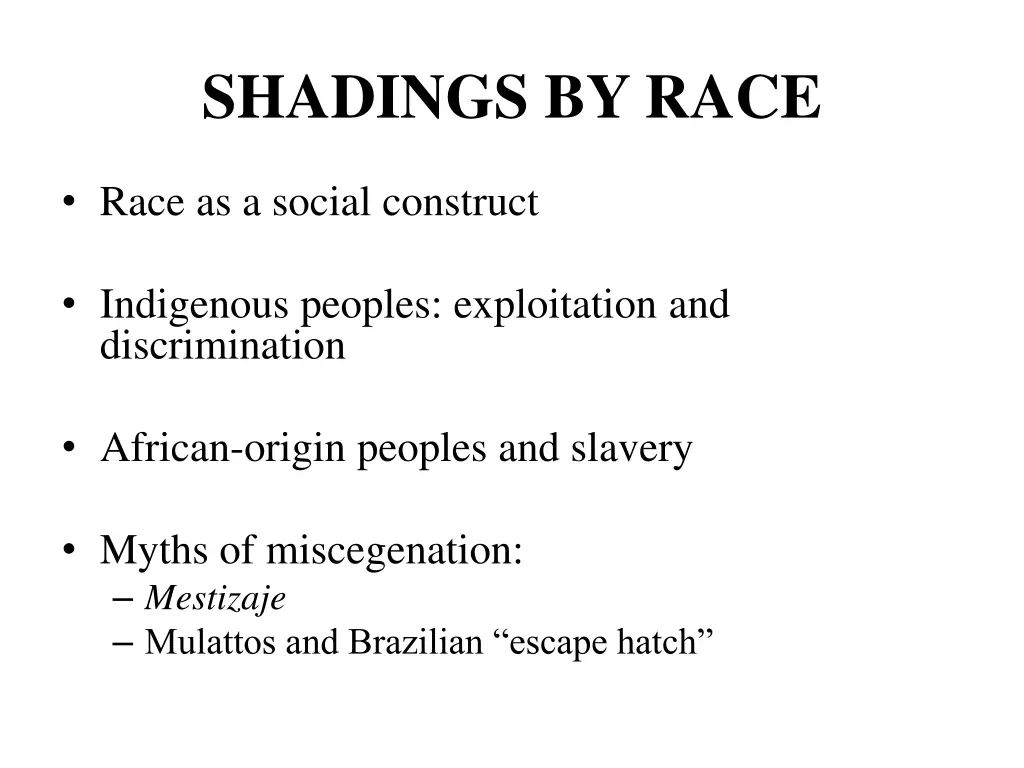 shadings by race