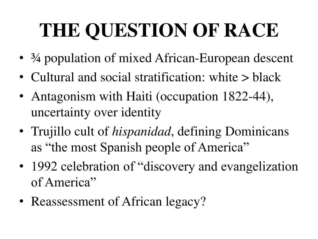 the question of race