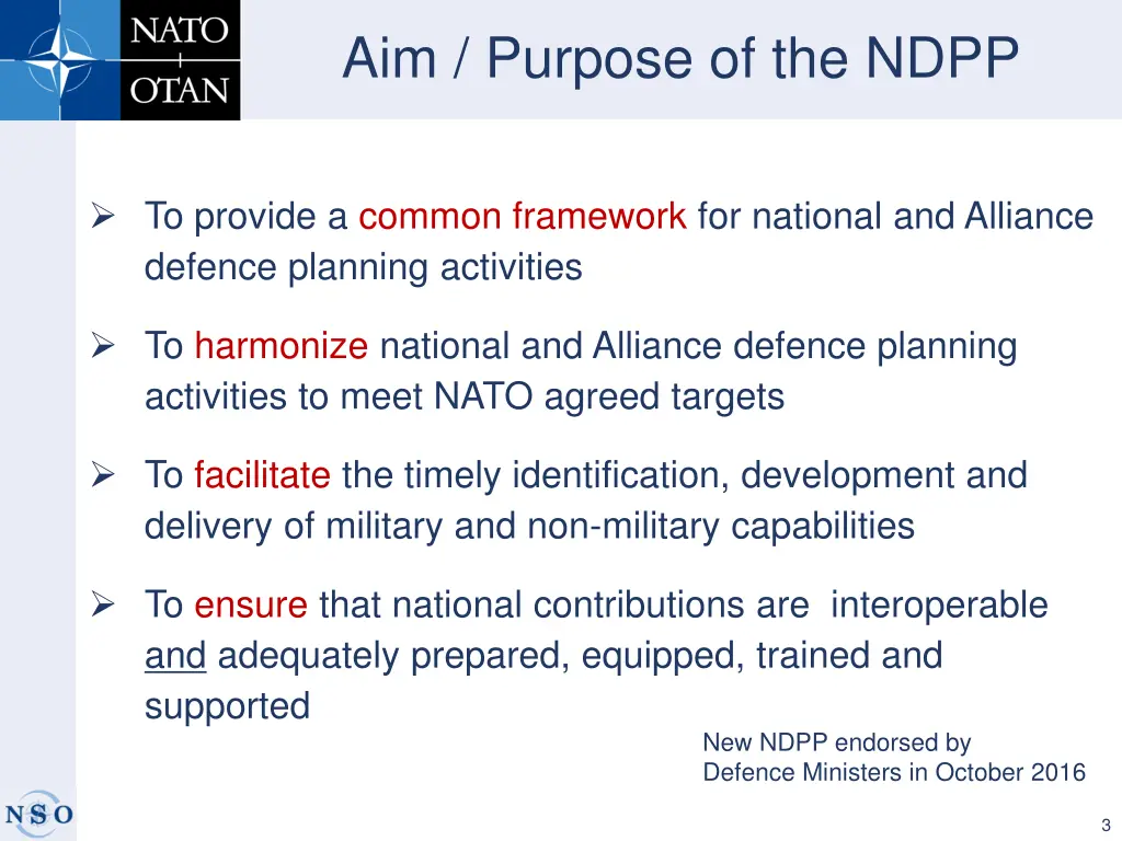 aim purpose of the ndpp
