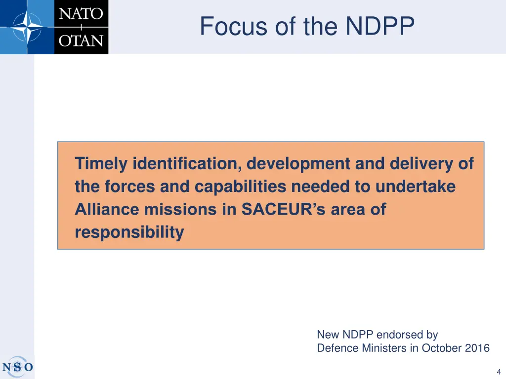 focus of the ndpp