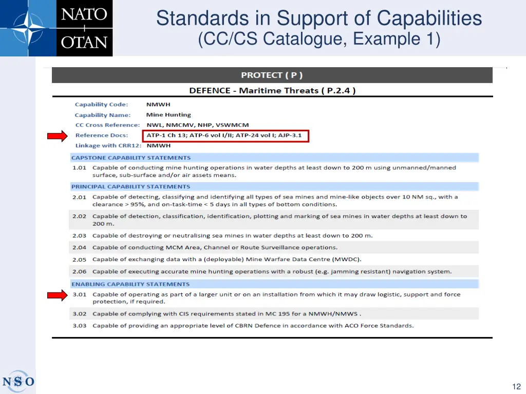 standards in support of capabilities