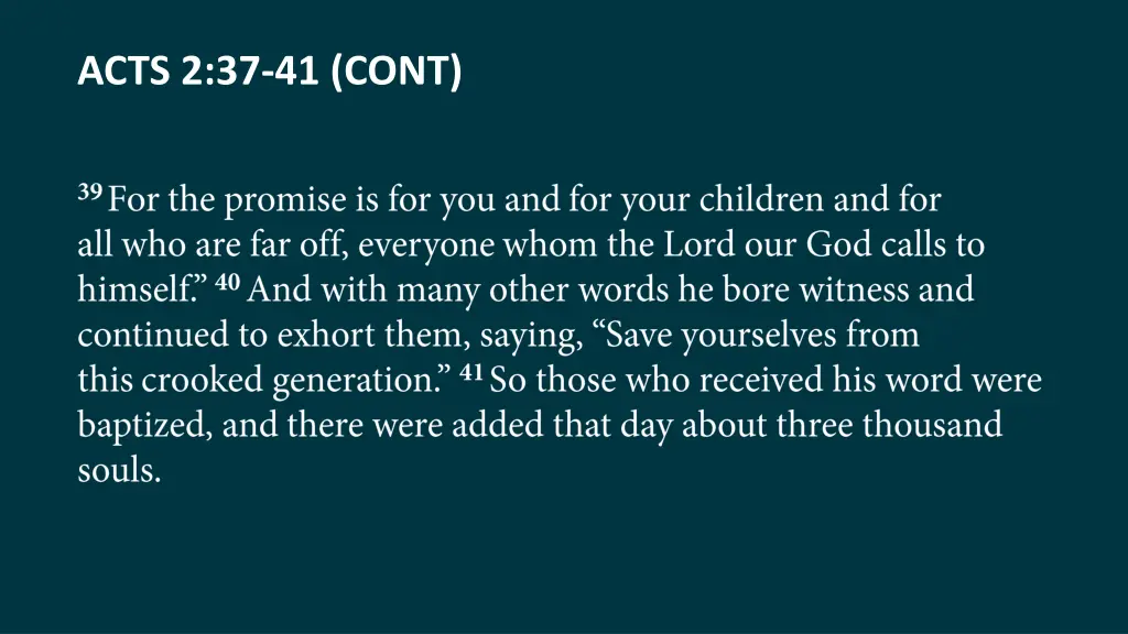 acts 2 37 41 cont